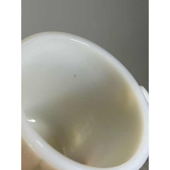 2 Vintage Fire King Ivory Off White Coffee Mug Cup D-Handle Oven Ware - Picture 10 of 12